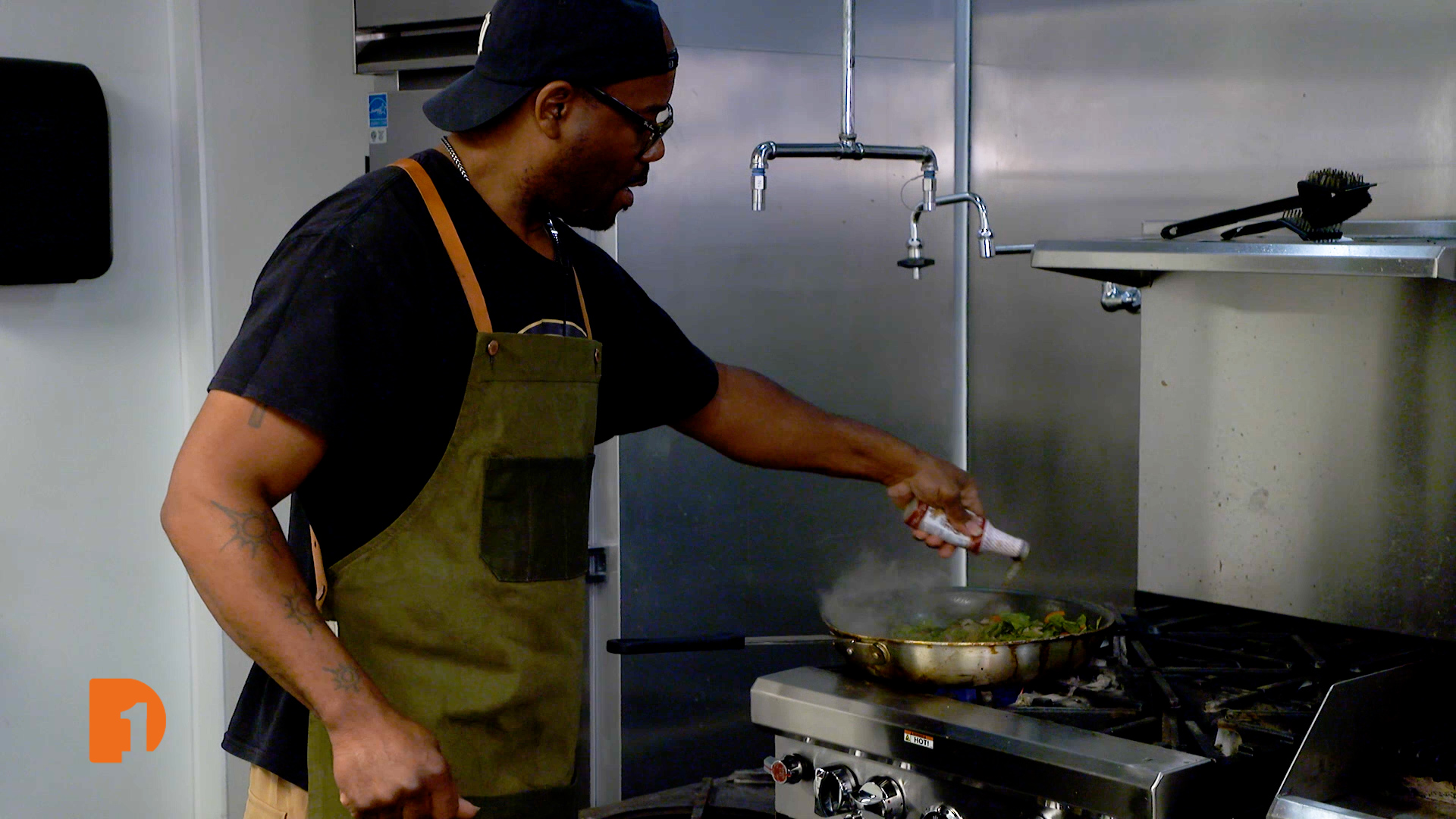 Chef Buddah Calhoun of Buddah Foods makes his collard greens recipe.